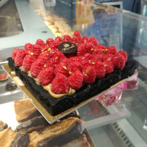 Sablé carbone e lamponi